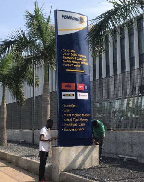 FBN Bank Pylon Signage